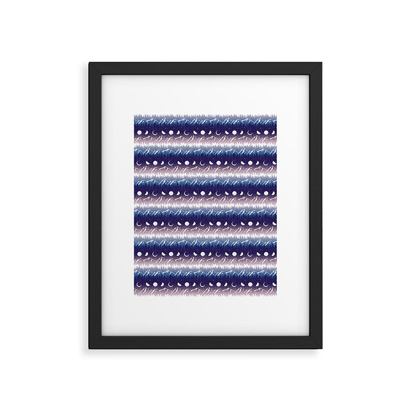 Mountains & Moons Stripe Framed Art Print Gallery Image 6