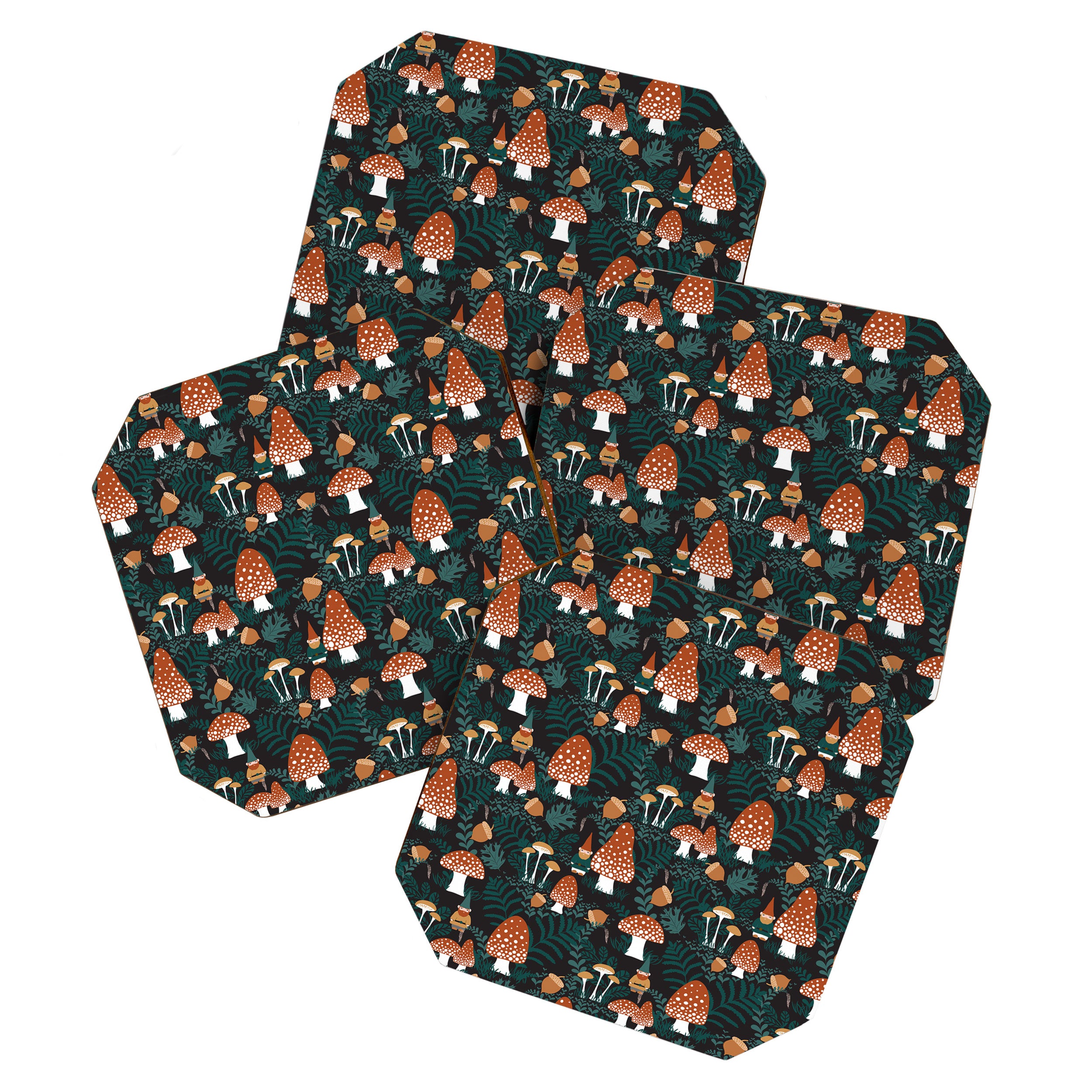 Mushroom Forest Gnomes Coaster Gallery Image 1