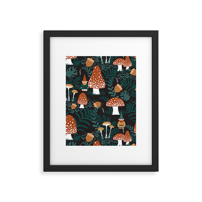 Mushroom Forest Gnomes Framed Art Print Gallery Image 1