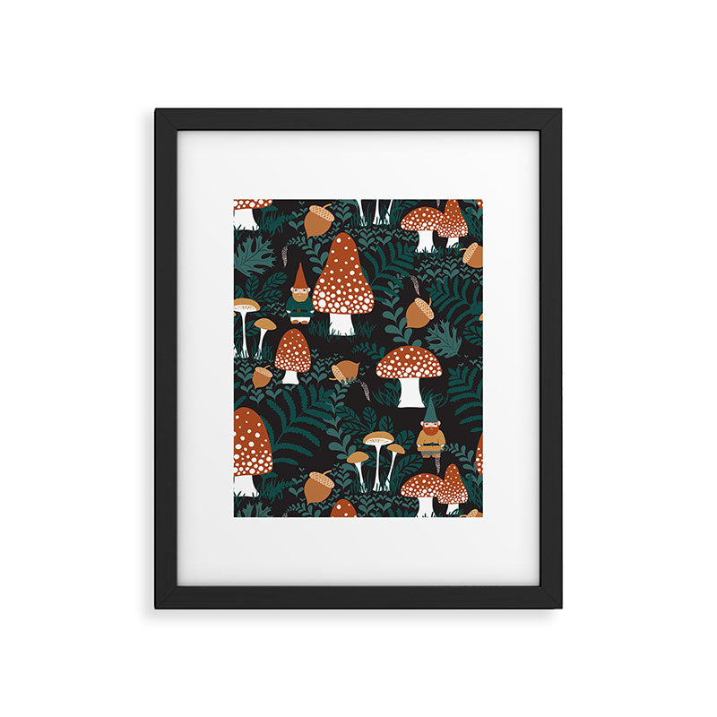 Mushroom Forest Gnomes Framed Art Print Gallery Image 4