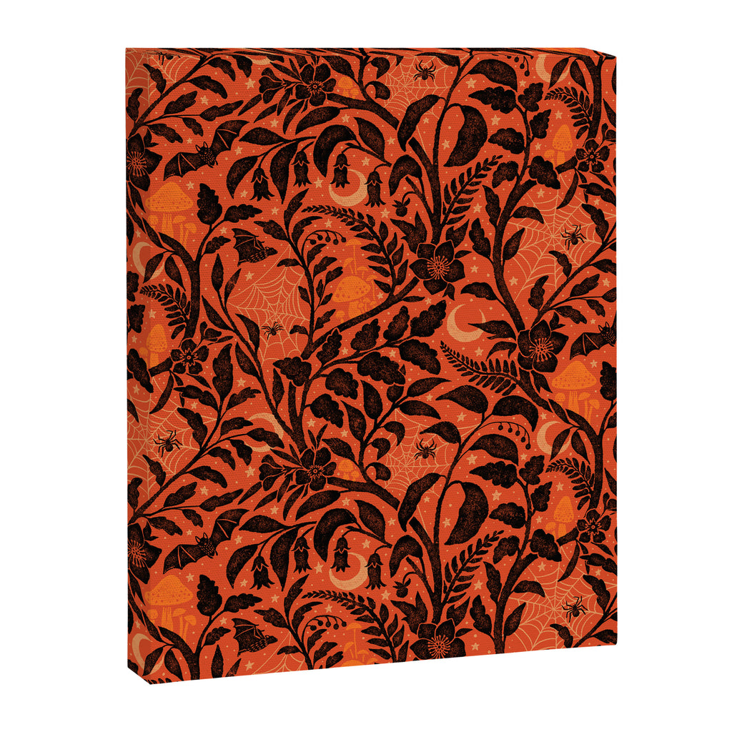Mysterious Garden - black and orange Canvas Print Gallery Image 8