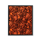 Mysterious Garden - black and orange Framed Canvas Print Gallery Image 8