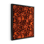 Mysterious Garden - black and orange Framed Canvas Print Gallery Image 2