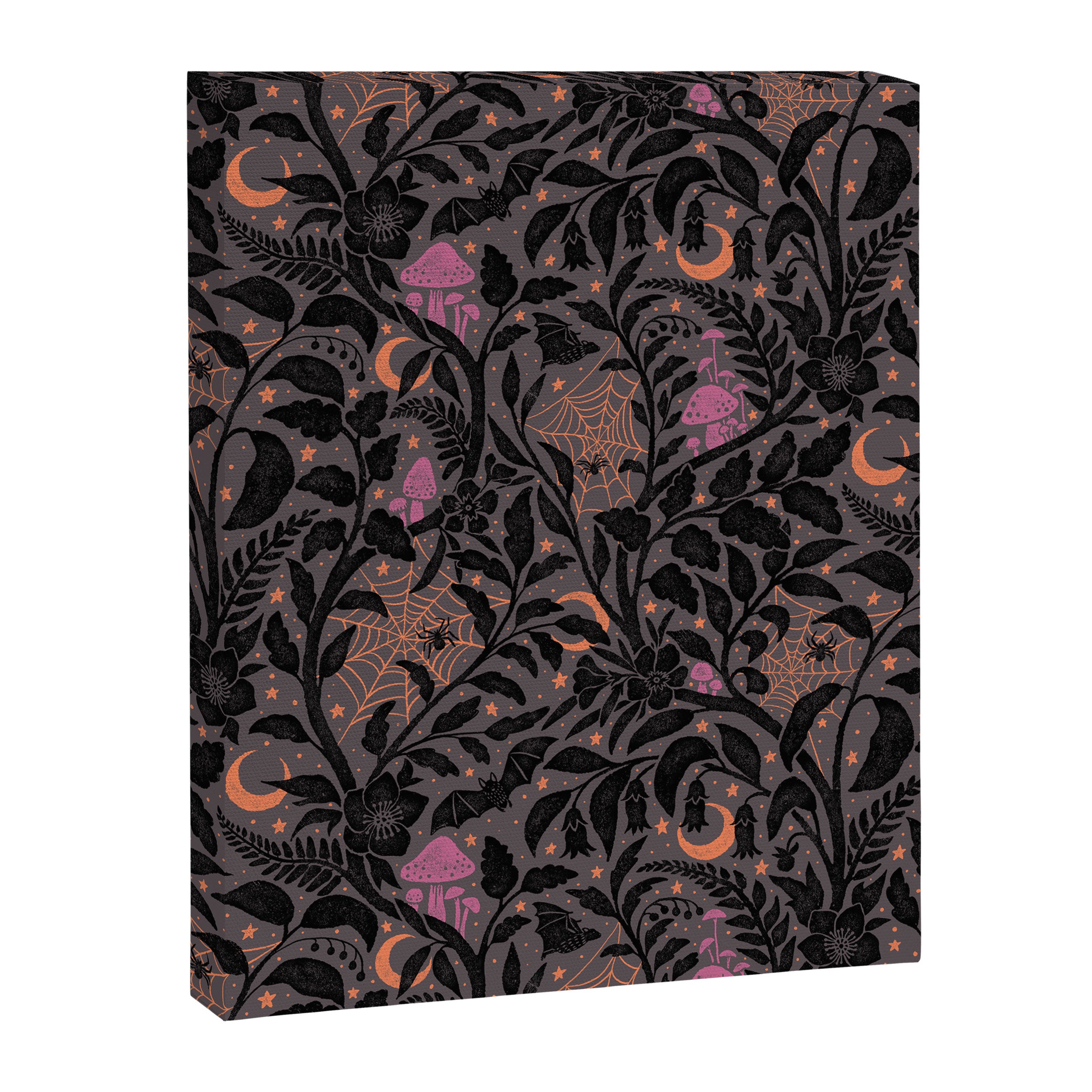 Mysterious Garden - black, gray, orange, and purple Canvas Print Gallery Image 8