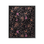 Mysterious Garden - black, gray, orange, and purple Framed Canvas Print Gallery Image 8