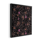 Mysterious Garden - black, gray, orange, and purple Framed Canvas Print Gallery Image 2