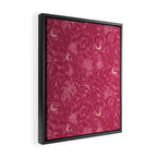 Mysterious Garden - dark pink Framed Canvas Print Gallery Image 2