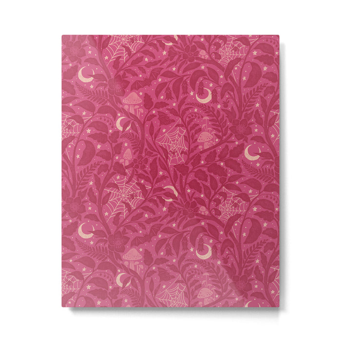 Mysterious Garden - dark pink Metal Print Gallery Image 1