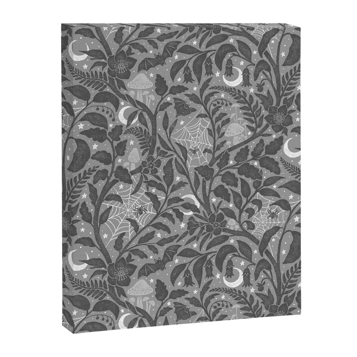 Mysterious Garden - Grayscale  Canvas Print Gallery Image 1