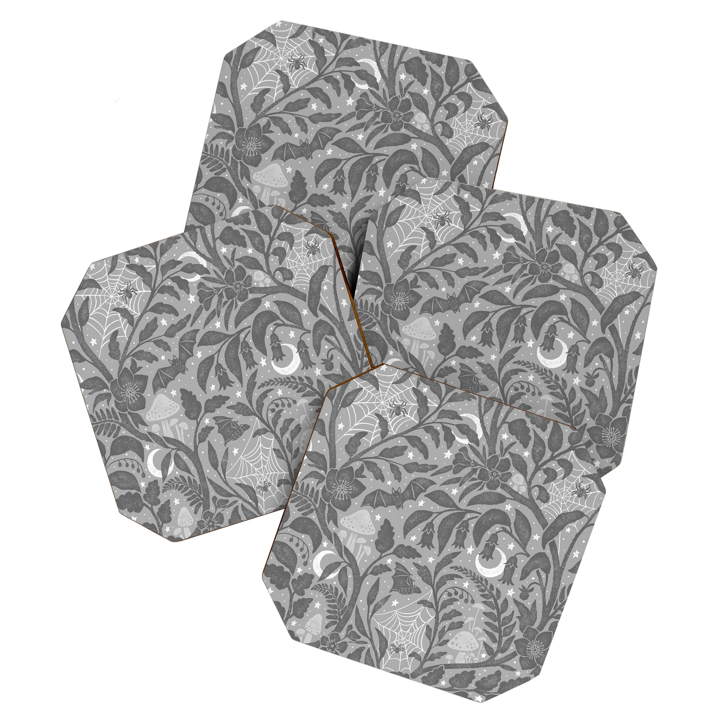 Mysterious Garden - Grayscale  Coaster Gallery Image 1