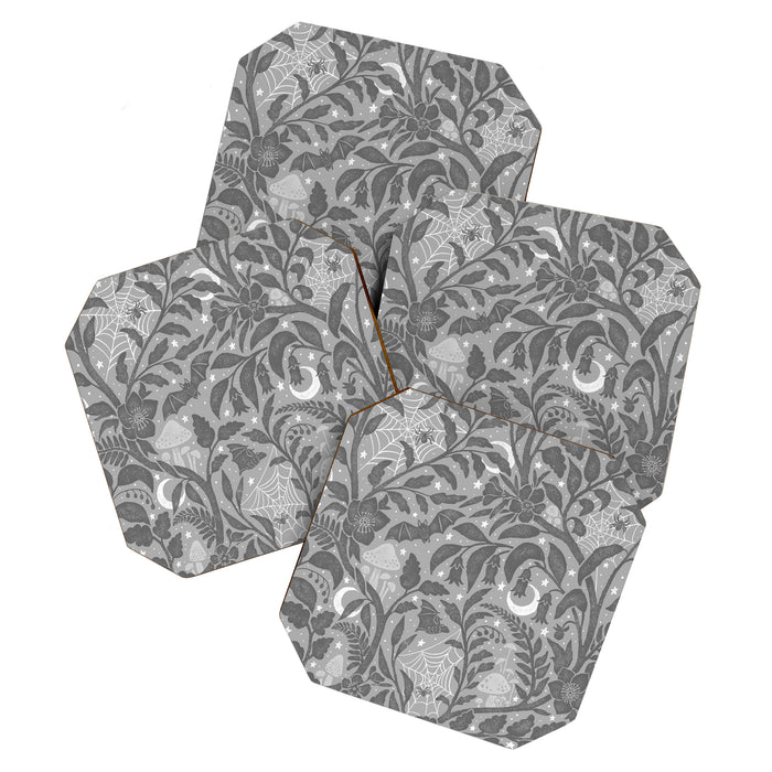 Mysterious Garden - Grayscale  Coaster Gallery Image 1