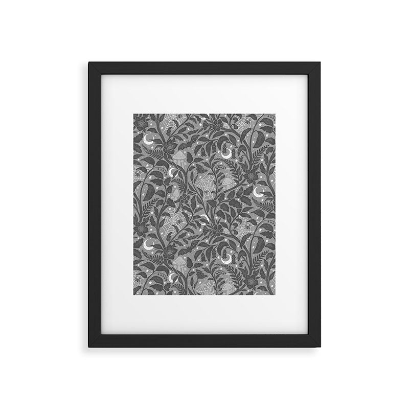 Mysterious Garden - Grayscale  Framed Art Print Gallery Image 6
