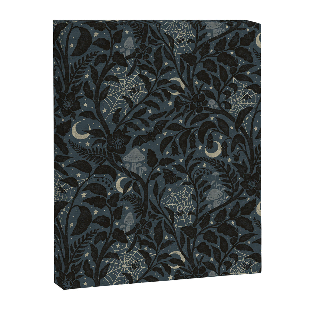 Mysterious Garden - midnight blue Canvas Print Gallery Image 8