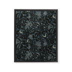 Mysterious Garden - midnight blue Framed Canvas Print Gallery Image 8