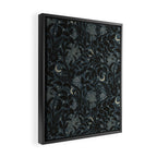 Mysterious Garden - midnight blue Framed Canvas Print Gallery Image 2