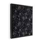 Mysterious Garden - midnight violet Framed Canvas Print Gallery Image 2