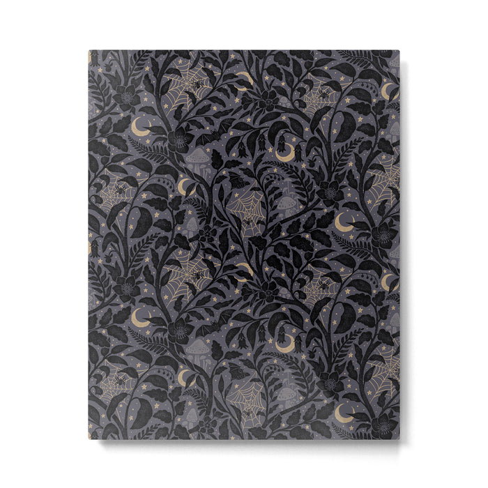 Mysterious Garden - midnight violet Metal Print Gallery Image 1