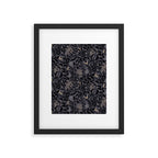 Mysterious Garden - midnight violet Framed Art Print Gallery Image 4