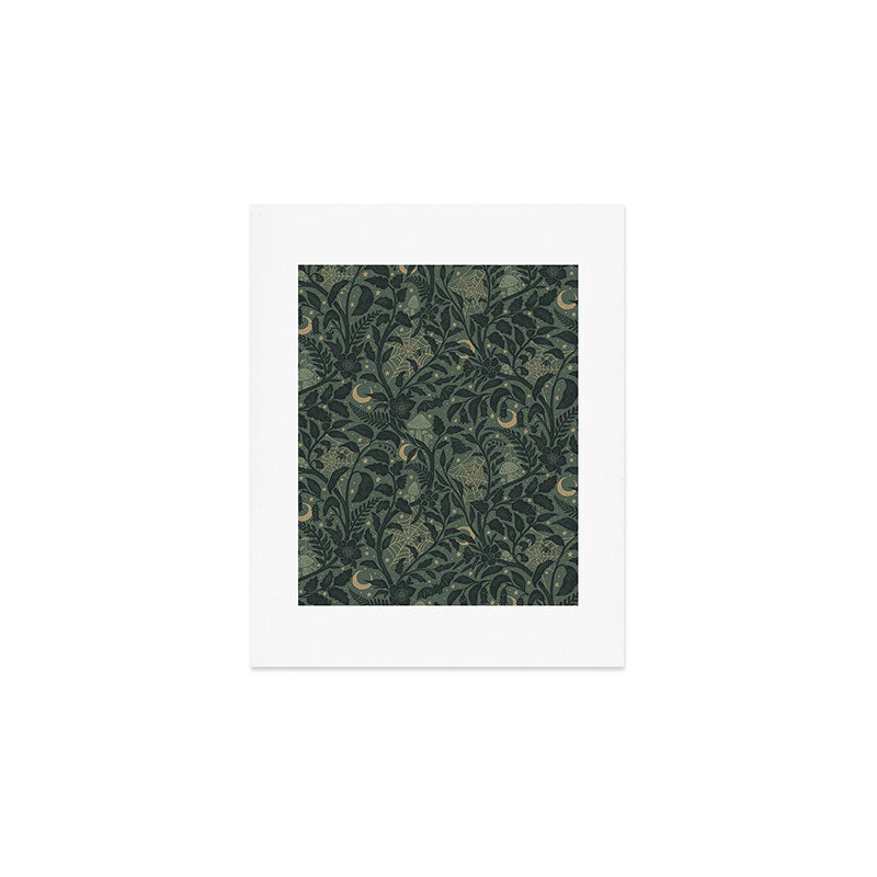 Mysterious Garden - moss green Art Print Gallery Image 1