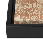 Nature Blocks - terracotta Framed Canvas Print Gallery Image 3