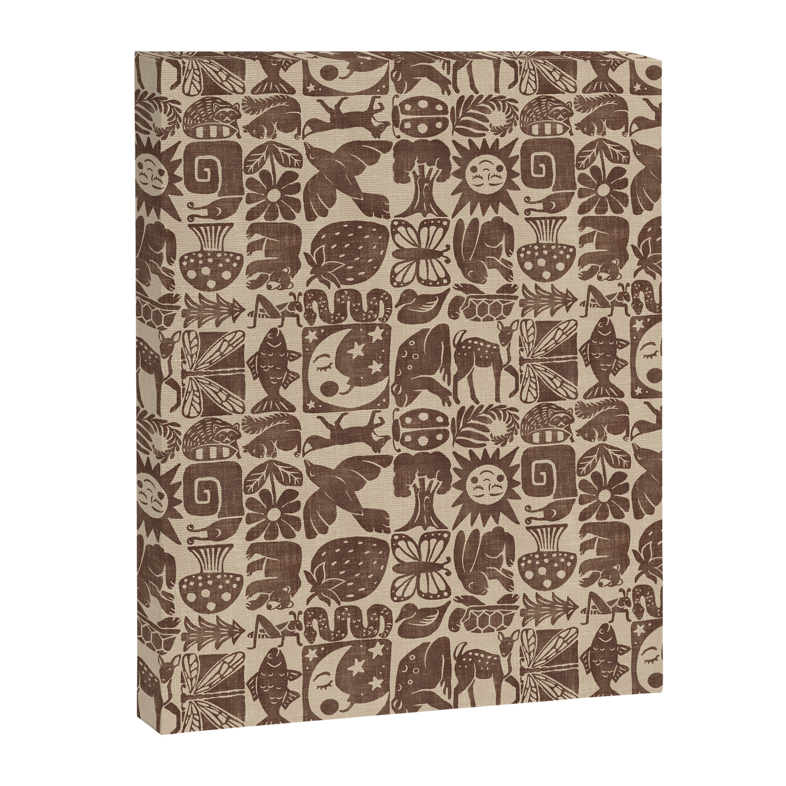 Nature Blocks - walnut brown Canvas Print Gallery Image 8
