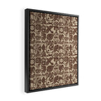 Nature Blocks - walnut brown Framed Canvas Print Gallery Image 2