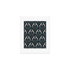 Night Cheetahs - black, white, and blue Art Print Gallery Image 1