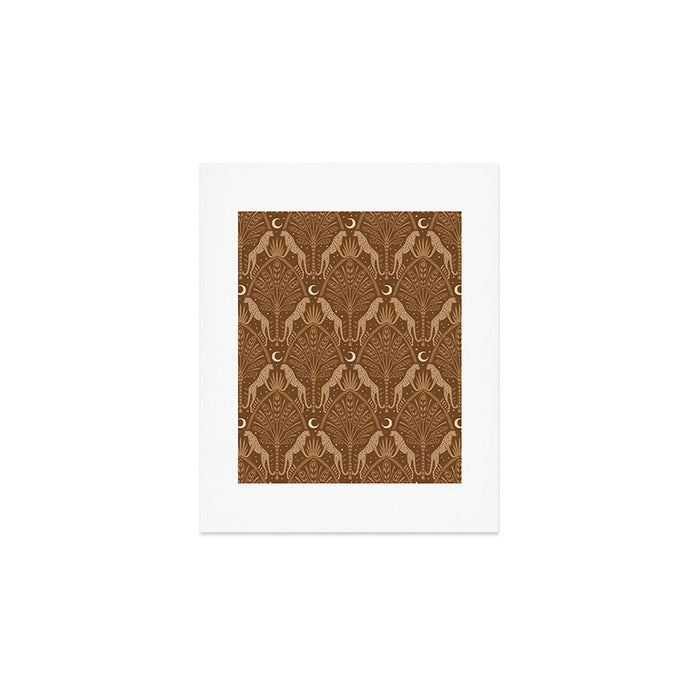Night Cheetahs - Copper Brown Art Print Gallery Image 1