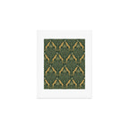 Night Cheetahs - Fern Green and Gold Art Print Gallery Image 1