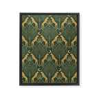 Night Cheetahs - Fern Green and Gold Framed Canvas Print Gallery Image 8