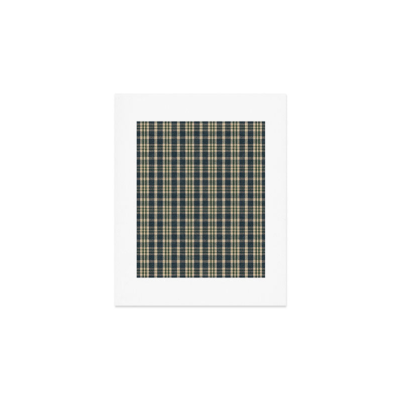 North Country Plaid - classic blue and green Art Print Gallery Image 1