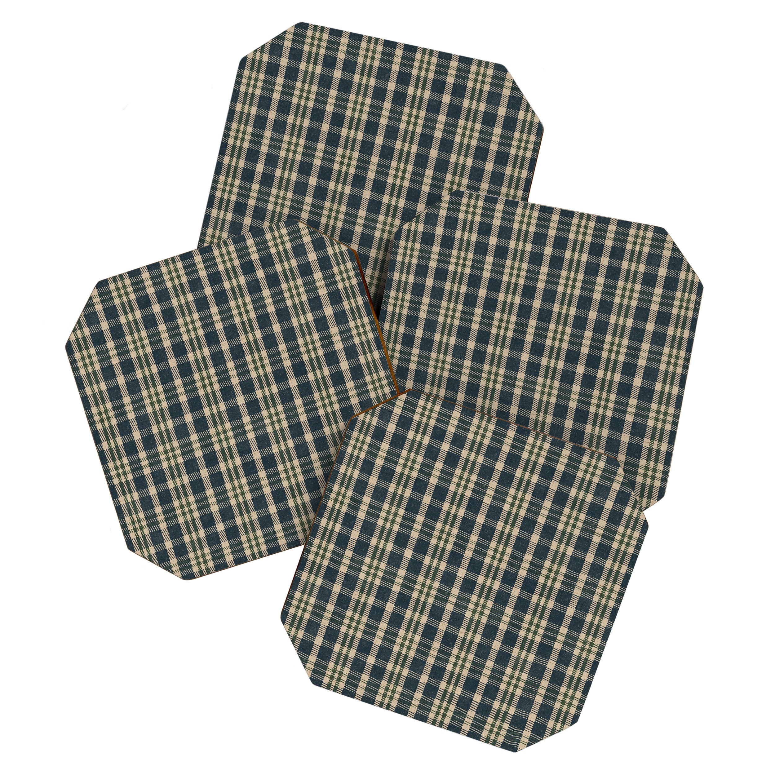 North Country Plaid - classic blue and green Coaster Gallery Image 1