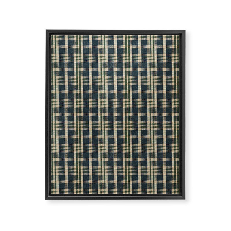 North Country Plaid - classic blue and green Framed Canvas Print Gallery Image 8
