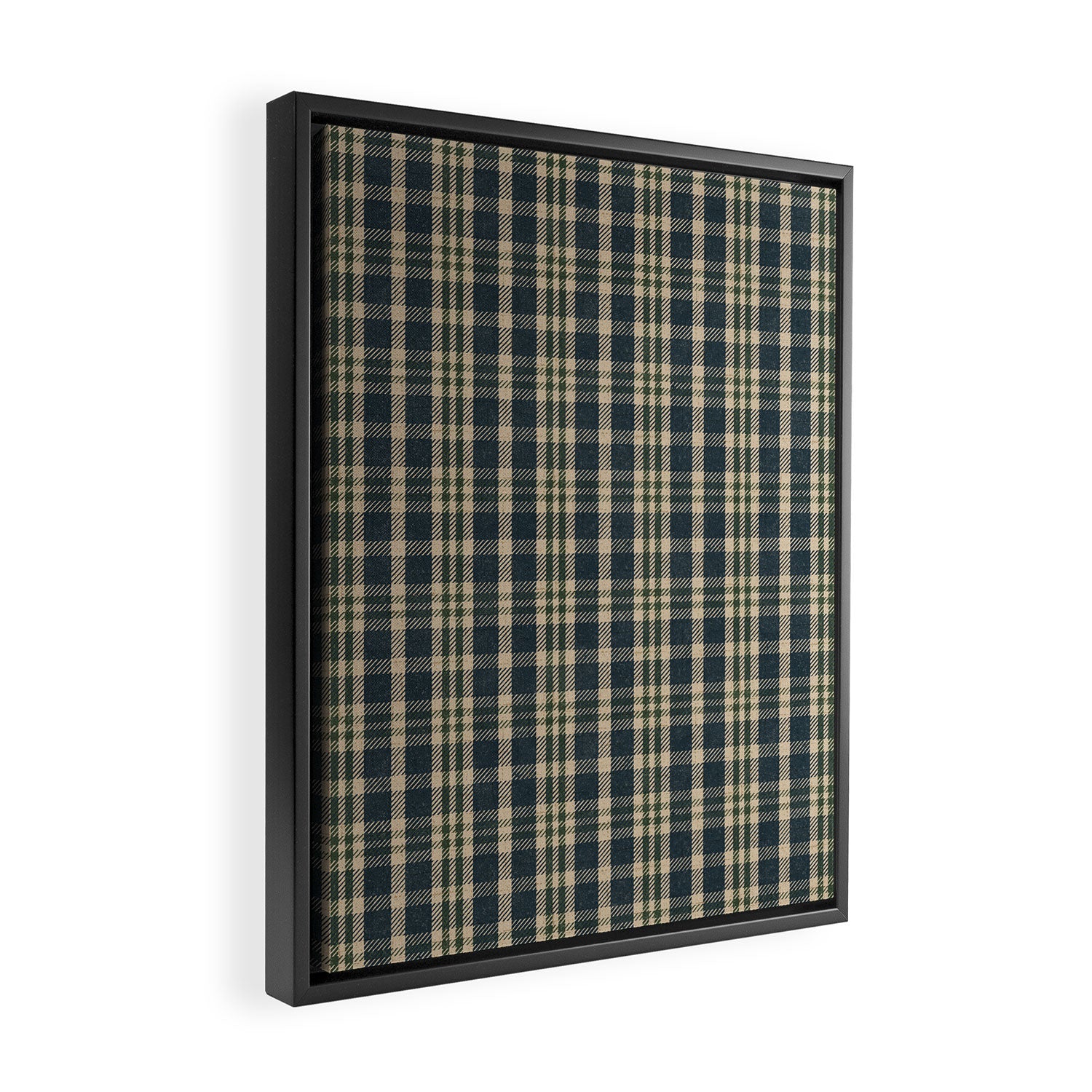 North Country Plaid - classic blue and green Framed Canvas Print Gallery Image 2