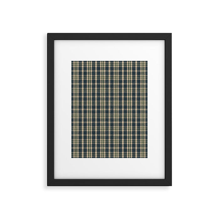 North Country Plaid - classic blue and green Framed Art Print Gallery Image 1