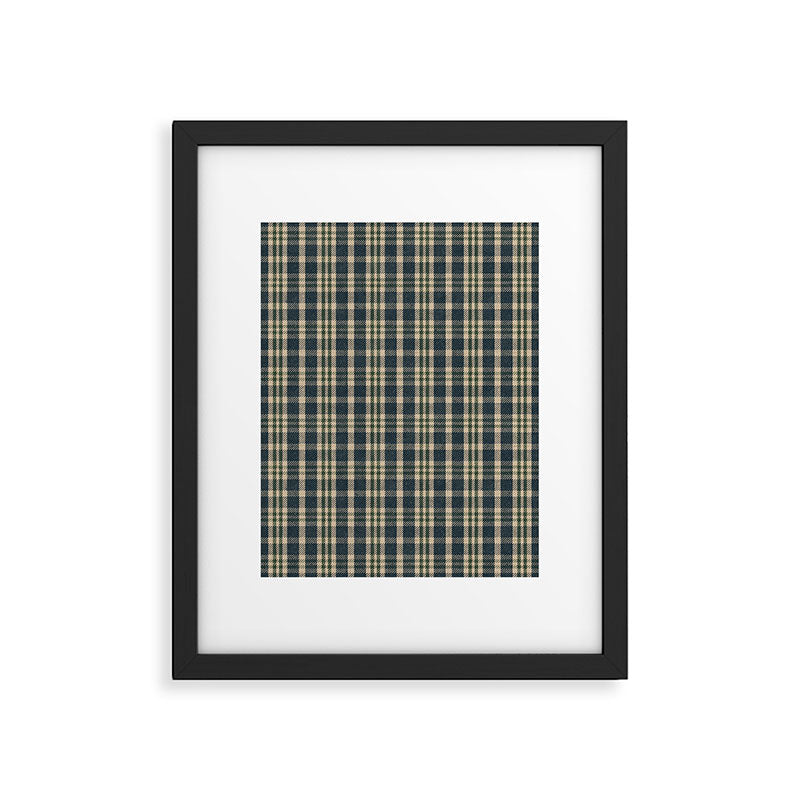 North Country Plaid - classic blue and green Framed Art Print Gallery Image 4