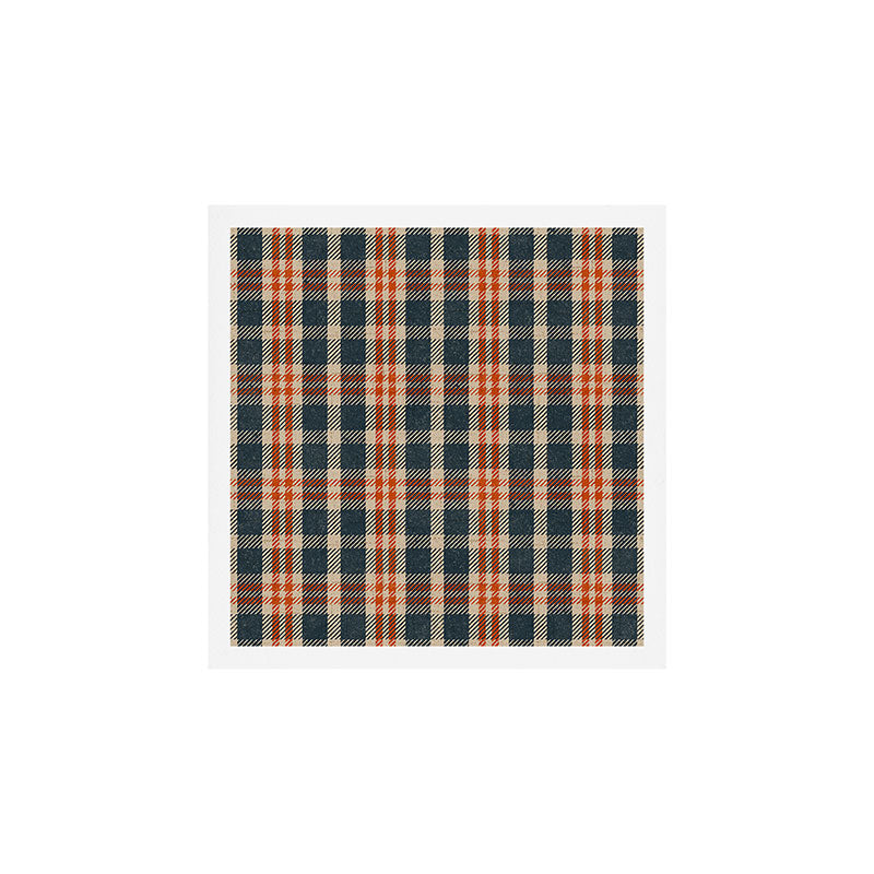 North Country Plaid - classic blue and red Art Print Gallery Image 1