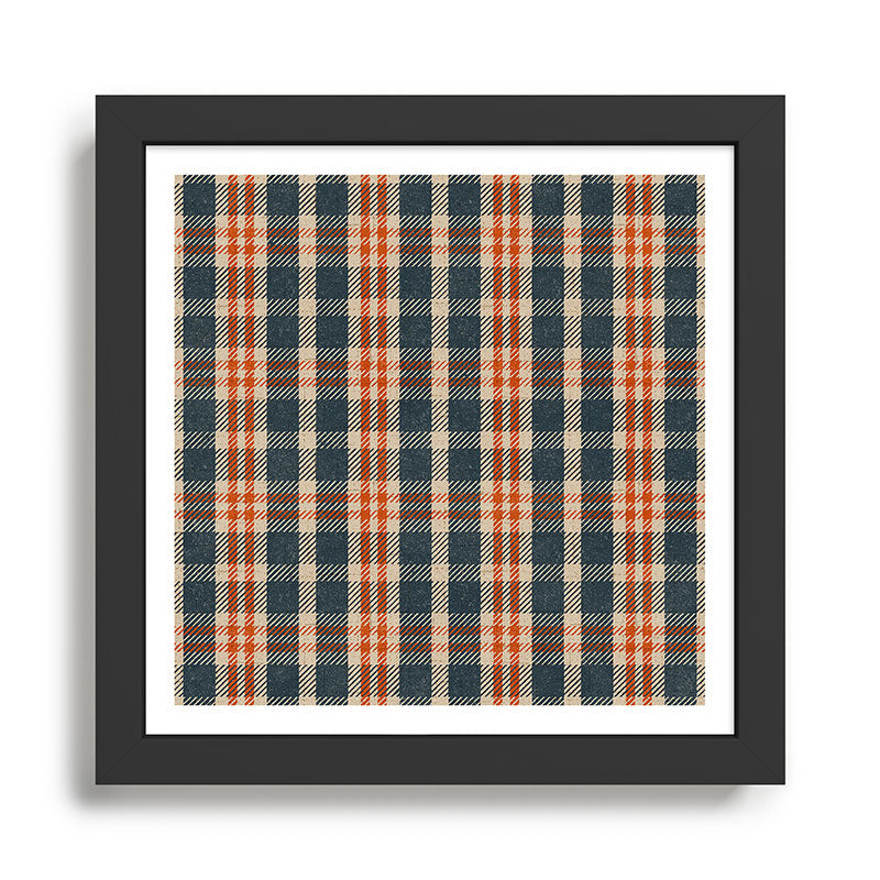 North Country Plaid - classic blue and red Framed Art Print Gallery Image 1