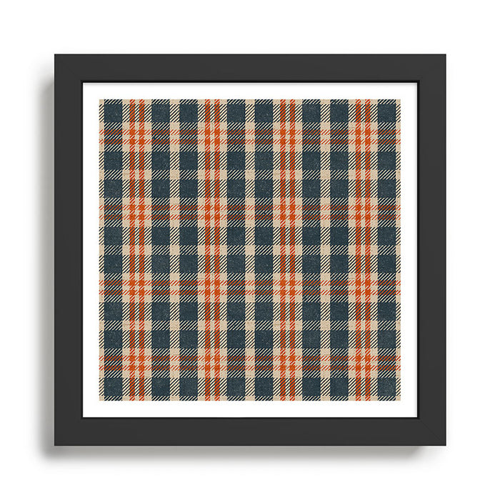 North Country Plaid - classic blue and red Framed Art Print Gallery Image 1