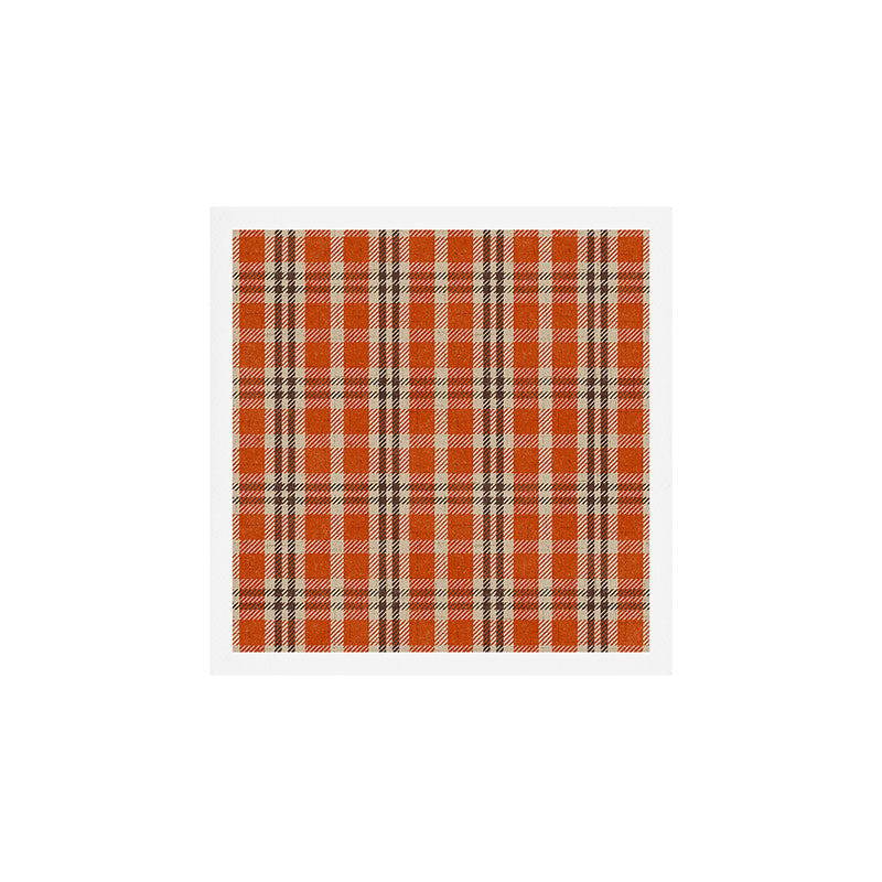 North Country Plaid - classic red and brown Art Print Gallery Image 1