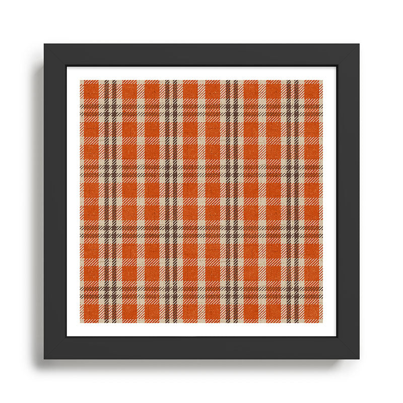 North Country Plaid - classic red and brown Framed Art Print Gallery Image 1