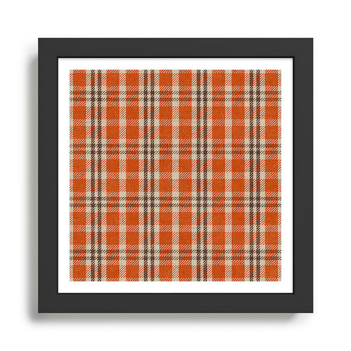 North Country Plaid - classic red and brown Framed Art Print Gallery Image 1