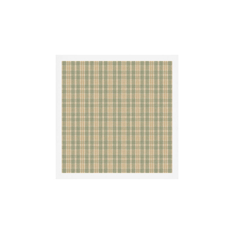 North Country Plaid - sage and light gold Art Print Gallery Image 1