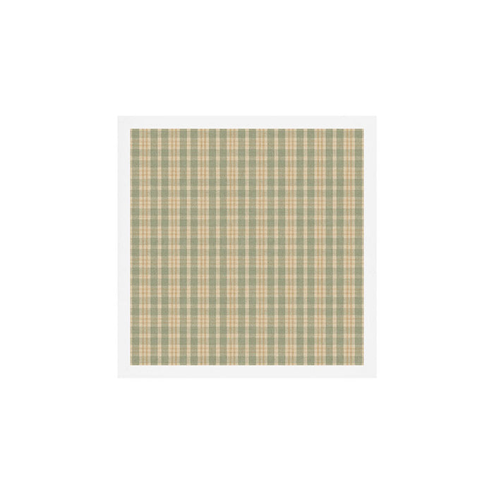 North Country Plaid - sage and light gold Art Print Gallery Image 1