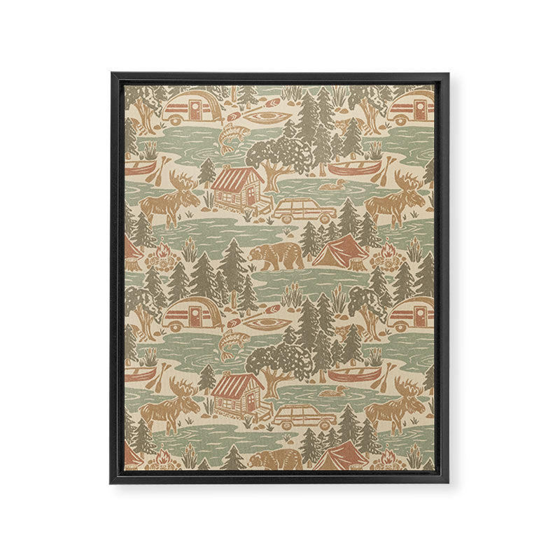 North Country Summer - soft neutrals Framed Canvas Print Gallery Image 8