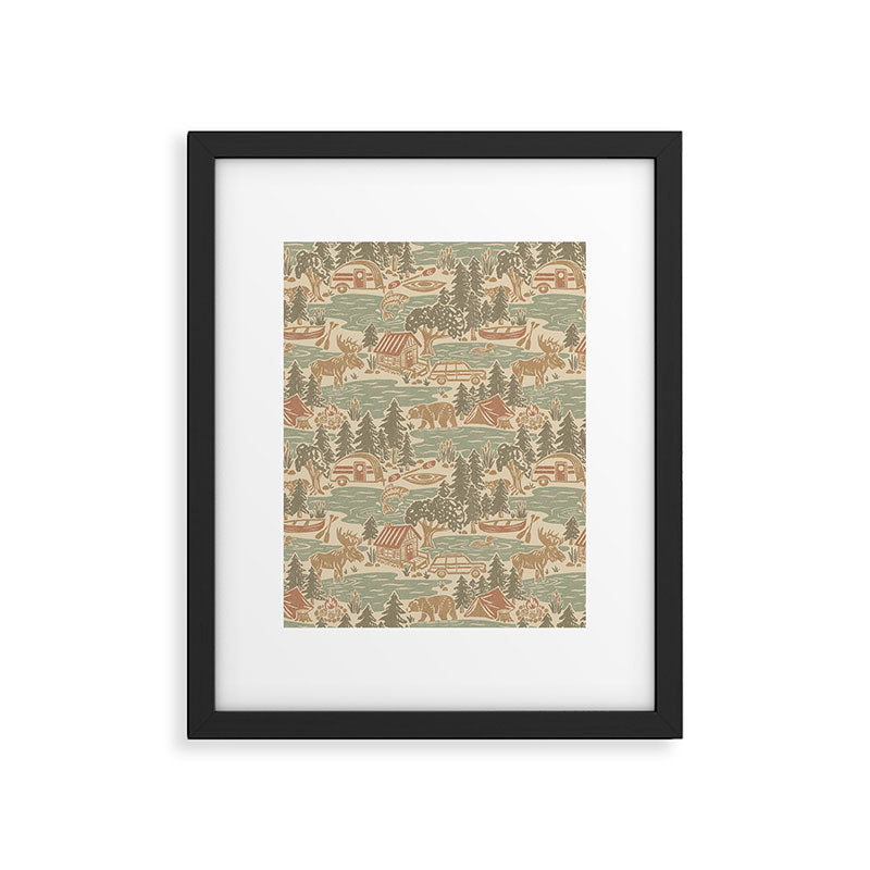 North Country Summer - soft neutrals Framed Art Print Gallery Image 6