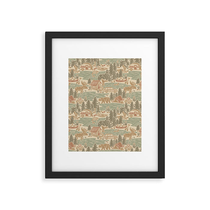 North Country Summer - soft neutrals Framed Art Print Gallery Image 1