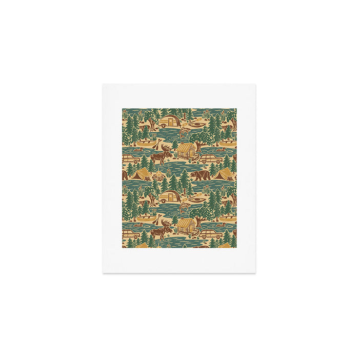 North Country Summer - spruce and gold Art Print Gallery Image 1