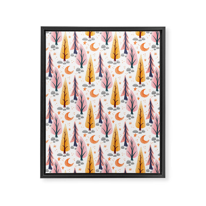 October Moon Framed Canvas Print Gallery Image 1
