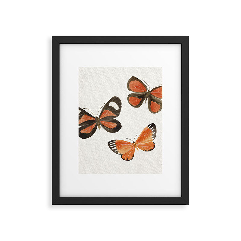 Orange Butterflies Framed Art Print Gallery Image 6